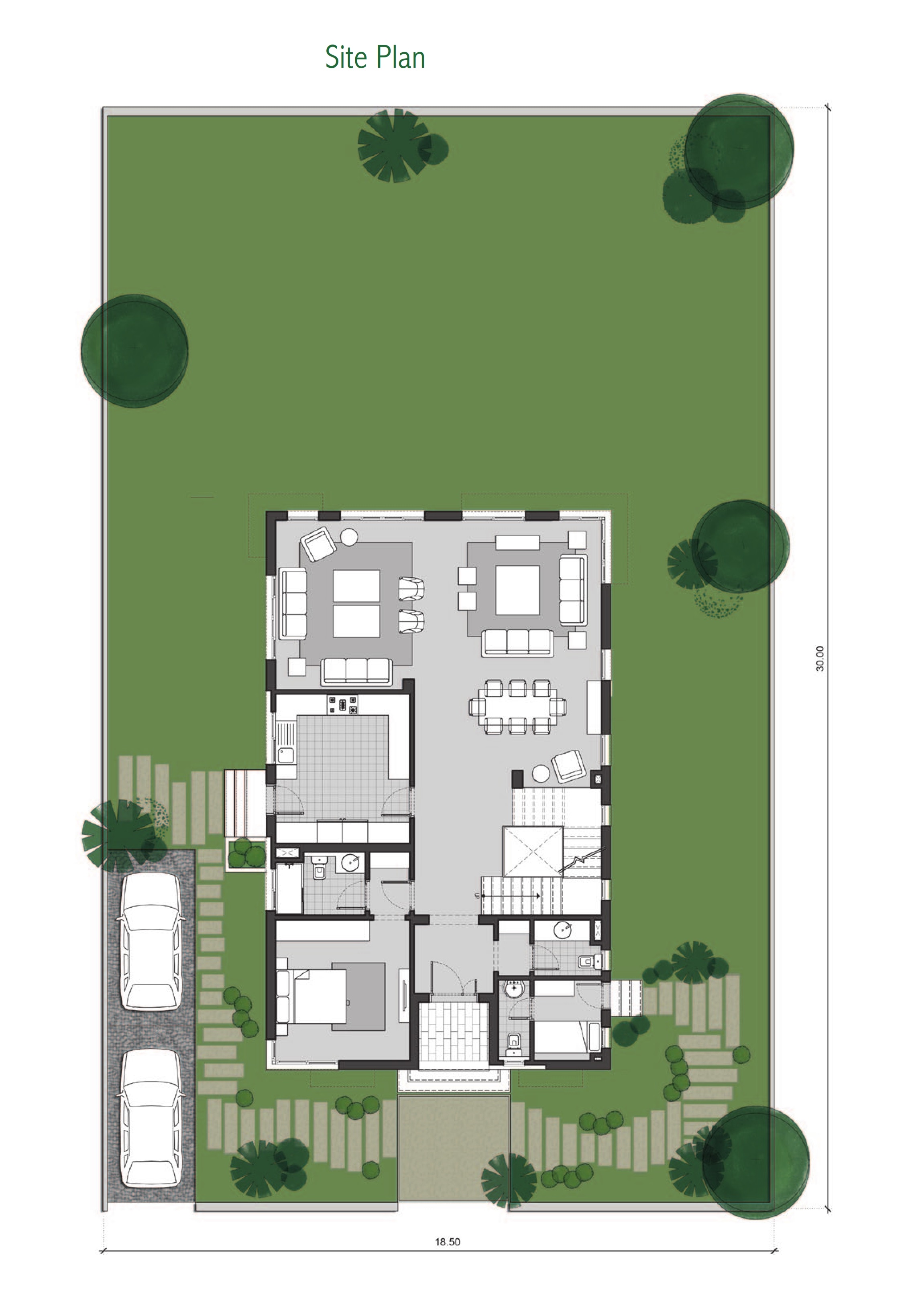 Floor plan for villa at Villette
