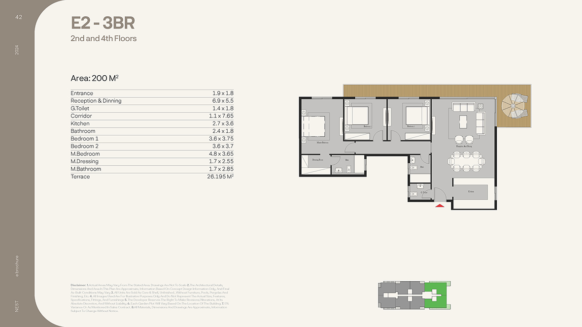 Floor plan for apartment at Nest