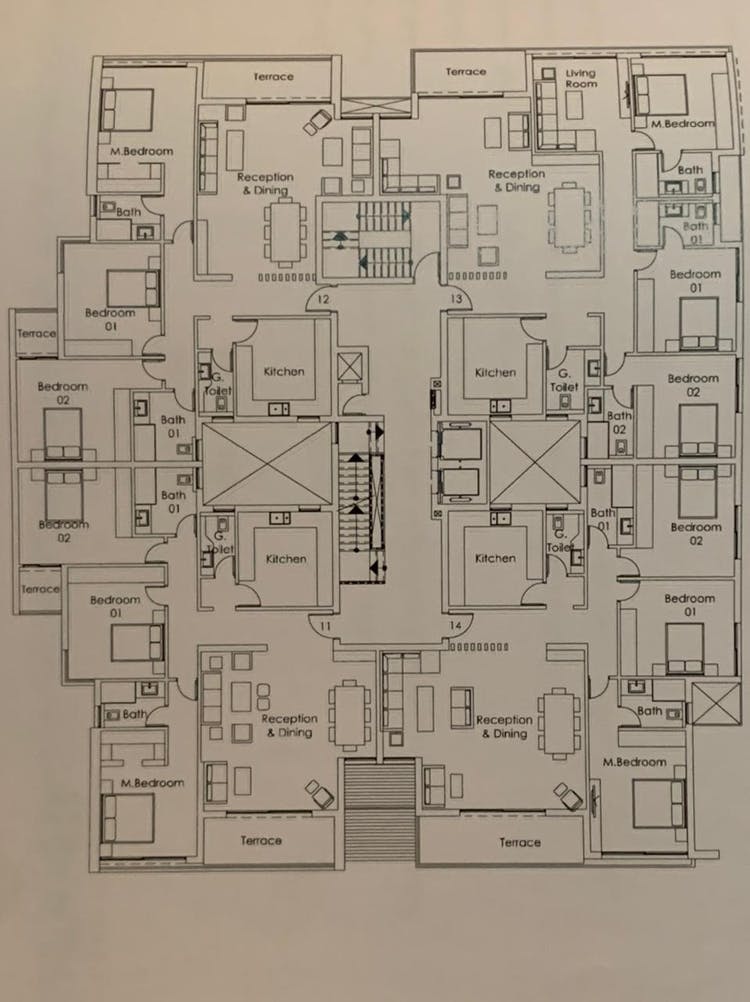 Floor plan for apartment at Palm Hills New Cairo