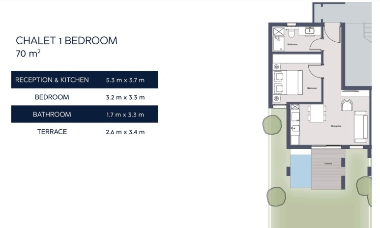 Floor plan for chalet at Il Monte Galala