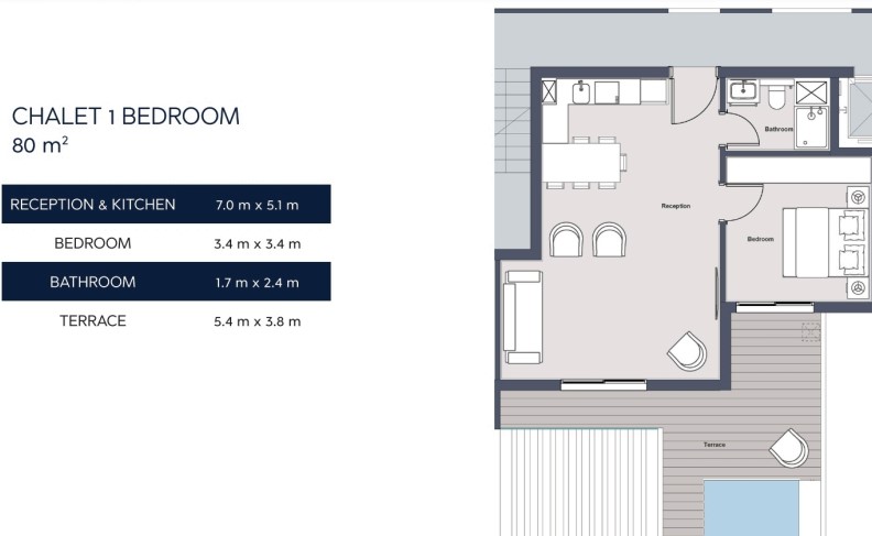 Floor plan for chalet at Il Monte Galala