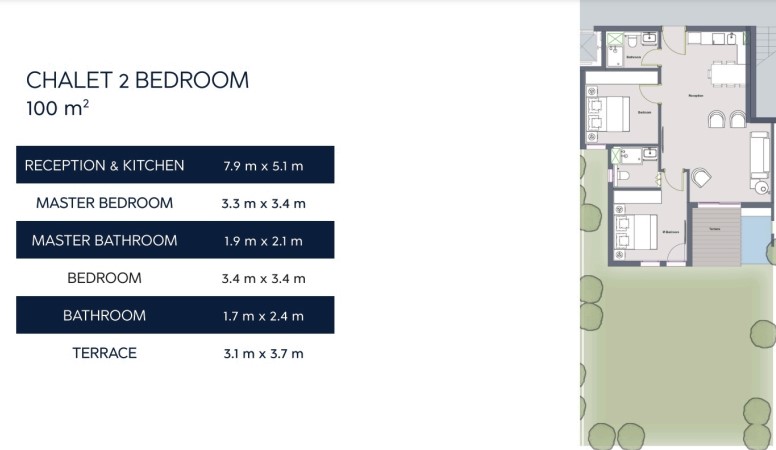 Floor plan for chalet at Il Monte Galala