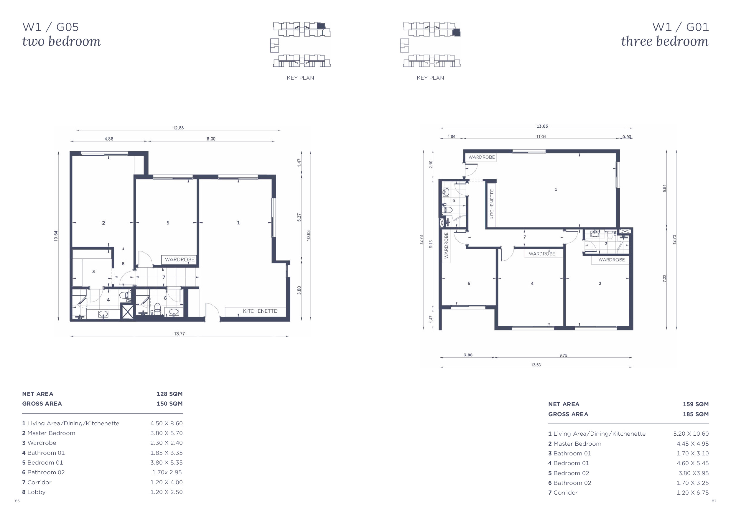 Floor plan for apartment at WBR1