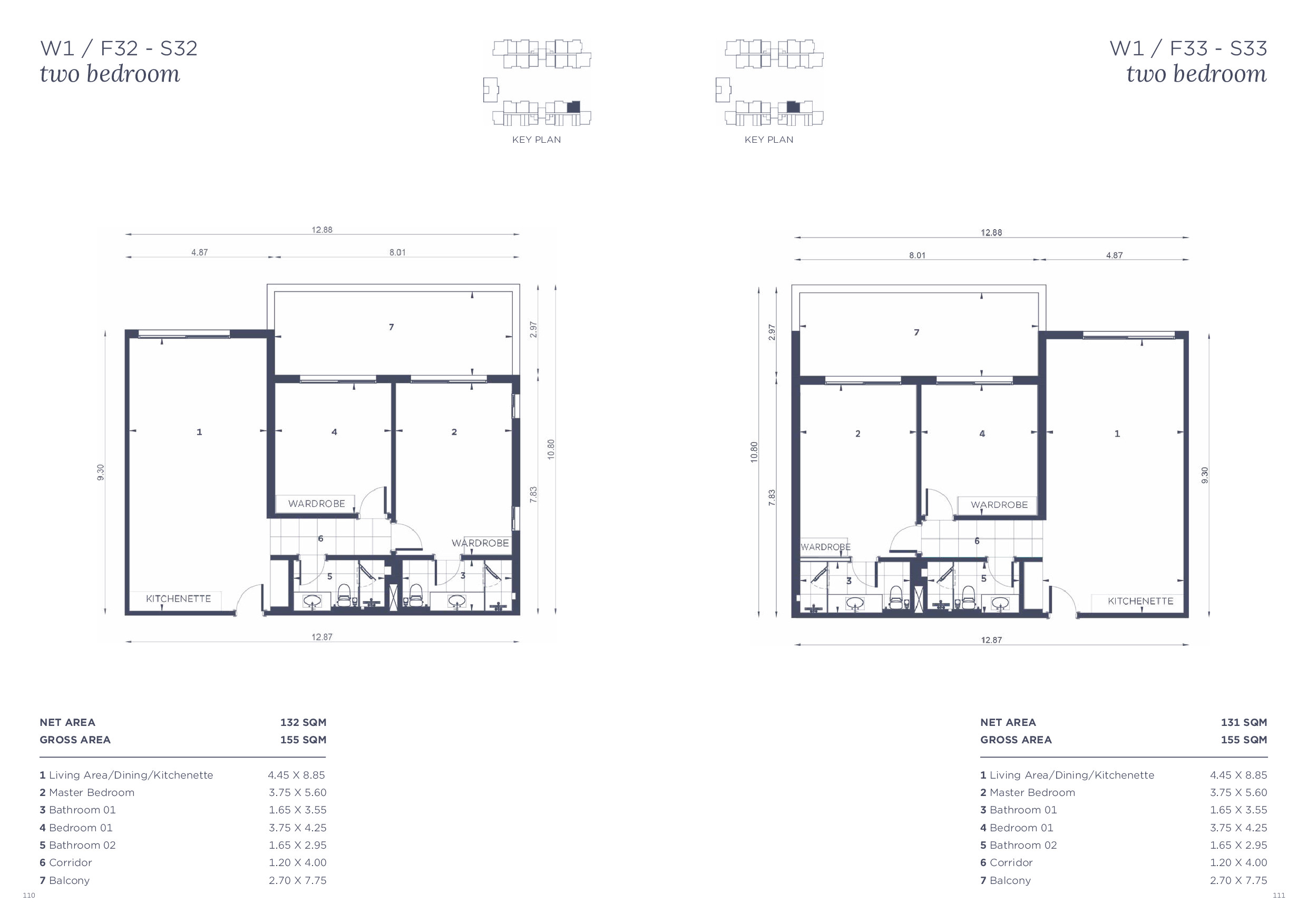 Floor plan for apartment at WBR1