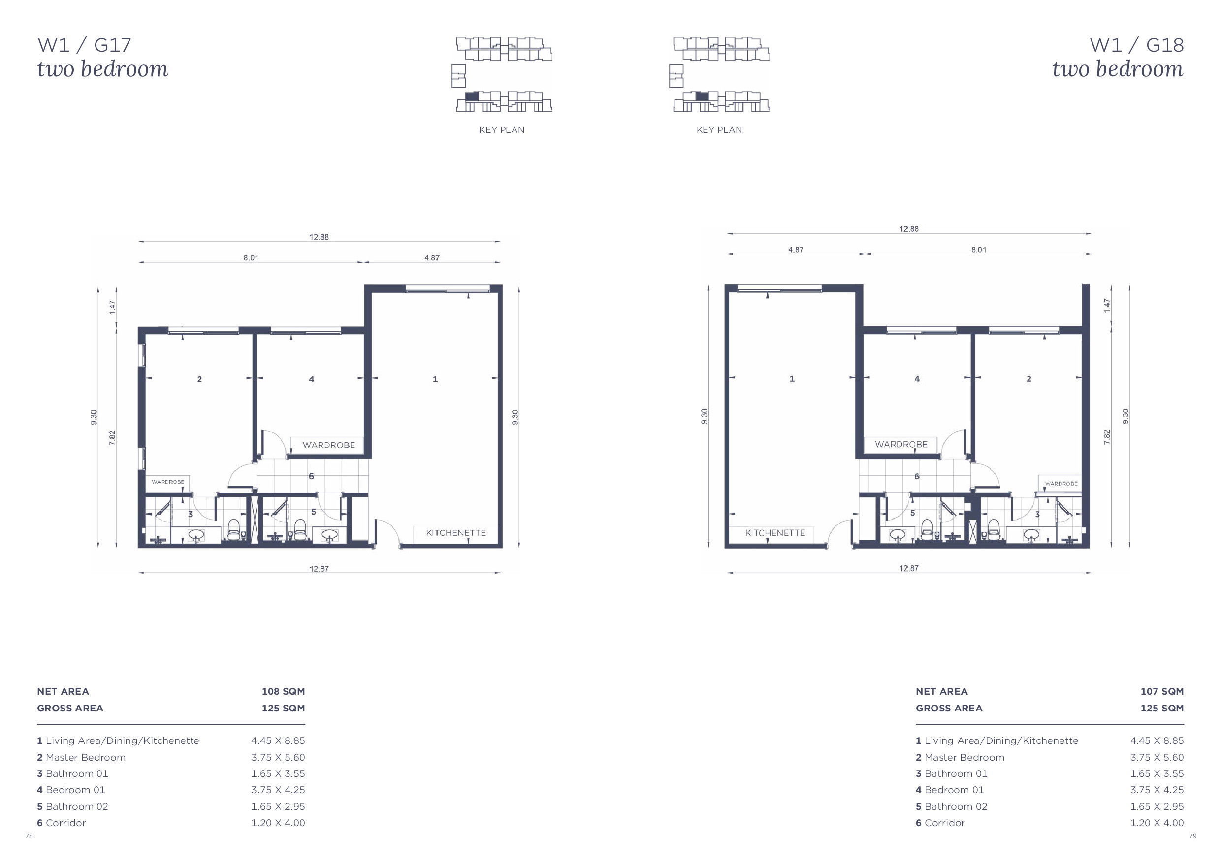 Floor plan for apartment at WBR1