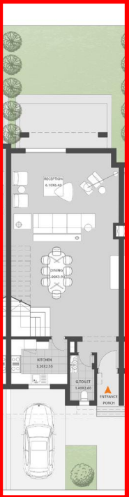 Floor plan for townhouse at O West Orascom