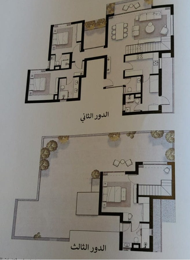 Floor plan for penthouse at Solana