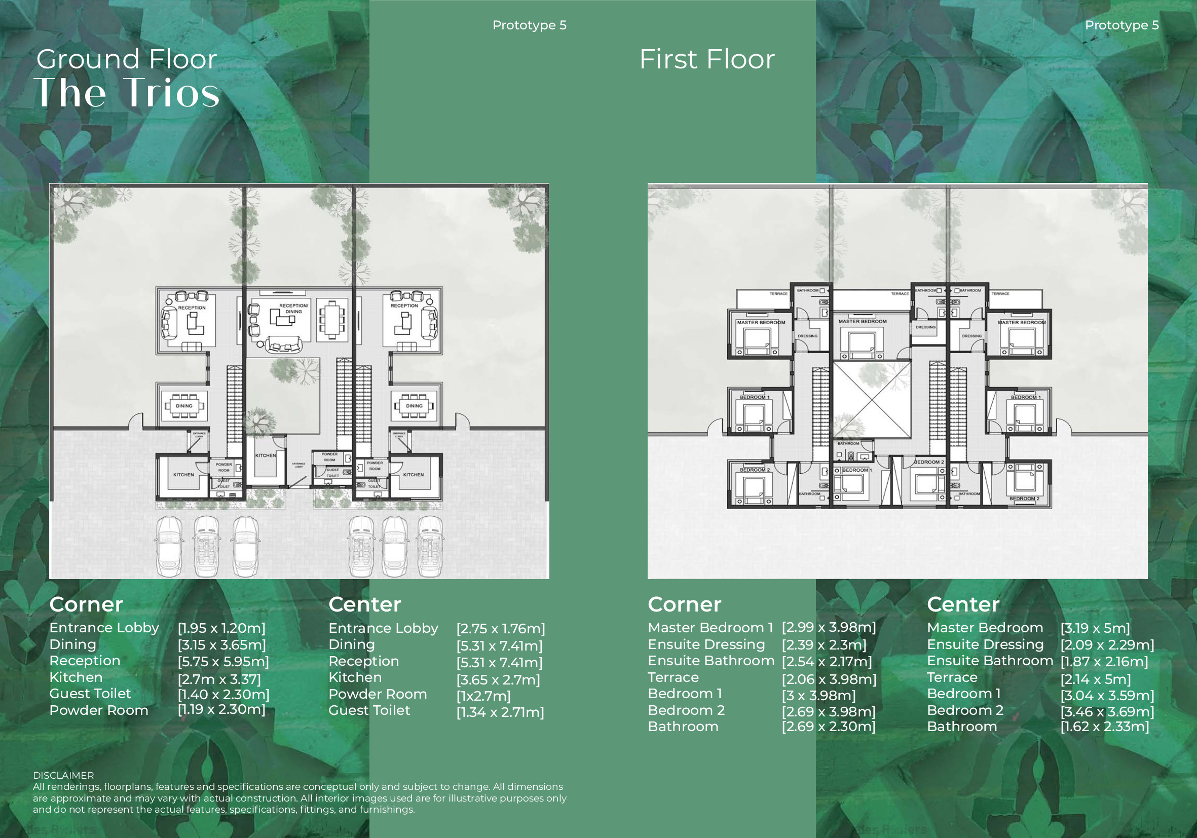 Floor plan for townhouse at Ourika