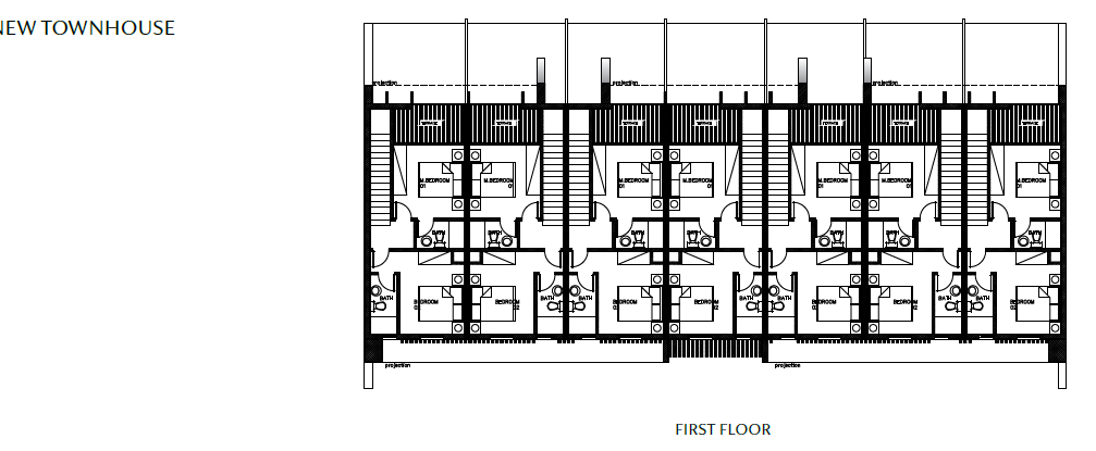 Floor plan for townhouse at Carnelia