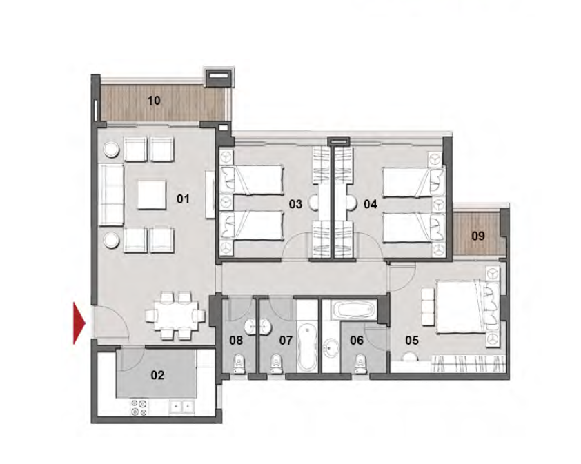 Floor plan for apartment at Il Bosco New Capital