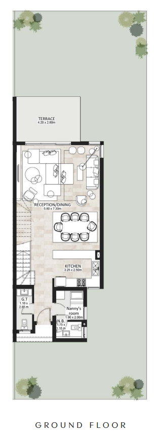 Floor plan for townhouse at Hyde Park