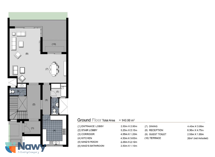 Floor plan for villa at New Giza