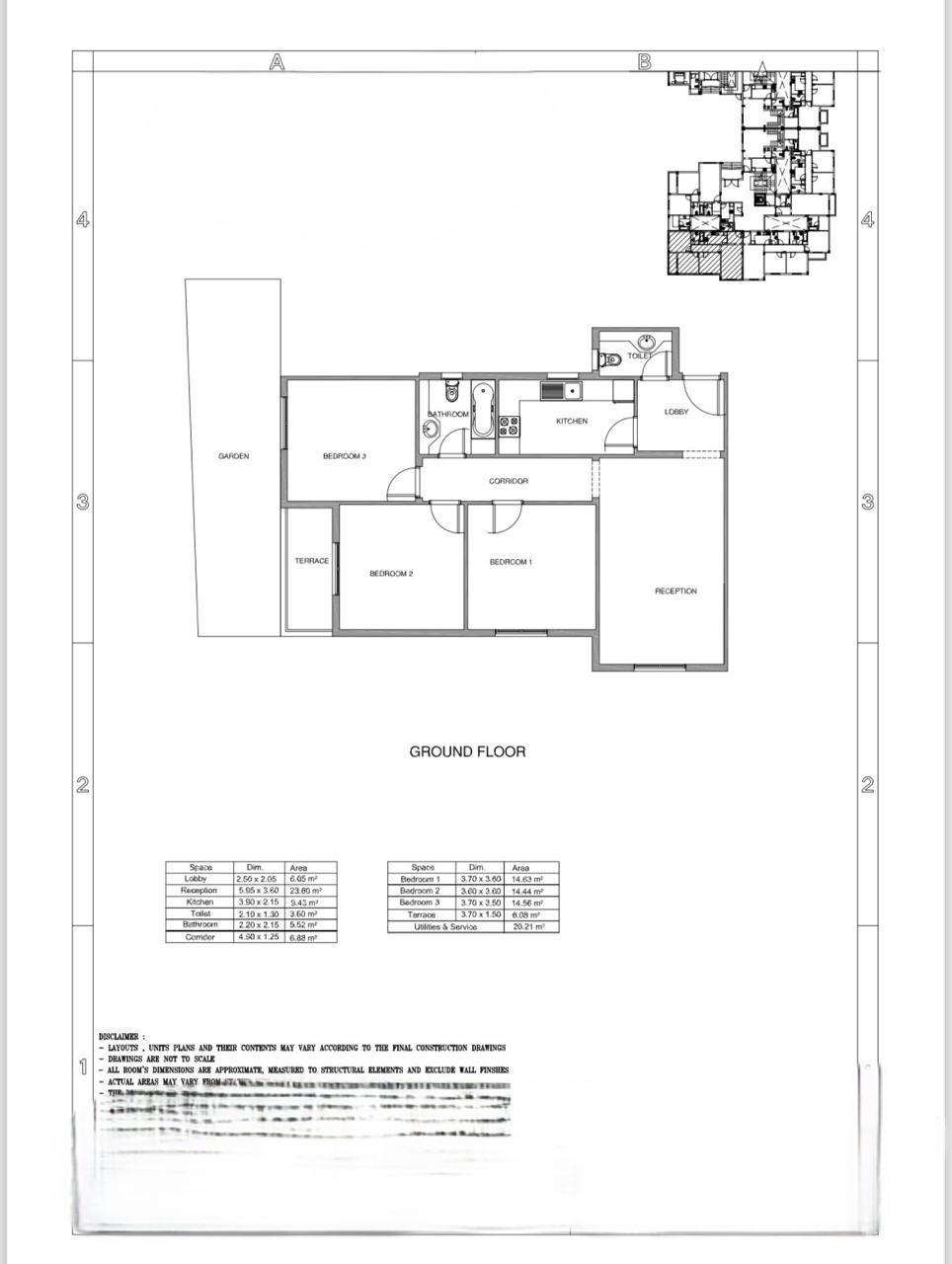 Floor plan for apartment at Mountain View ICity New Cairo