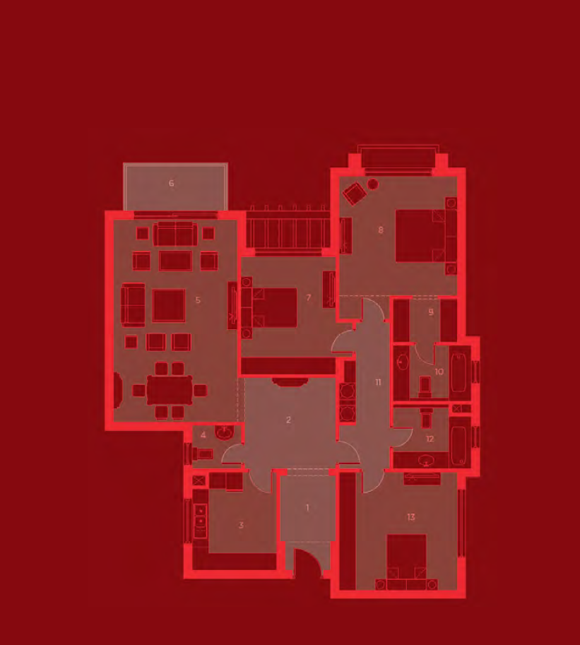 Floor plan for apartment at New Giza
