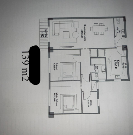 Floor plan for apartment at Jazebeya