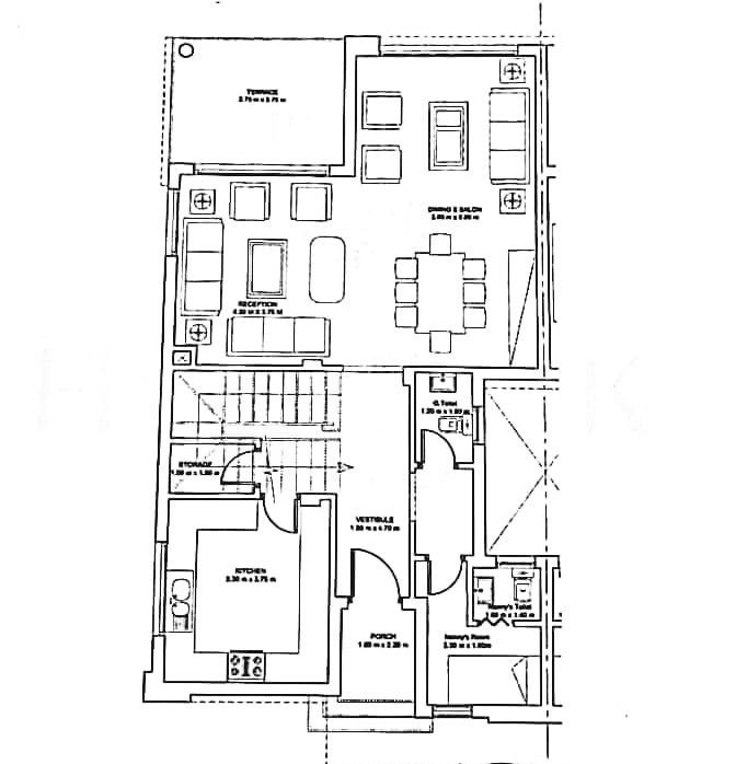 Floor plan for townhouse at Hyde Park
