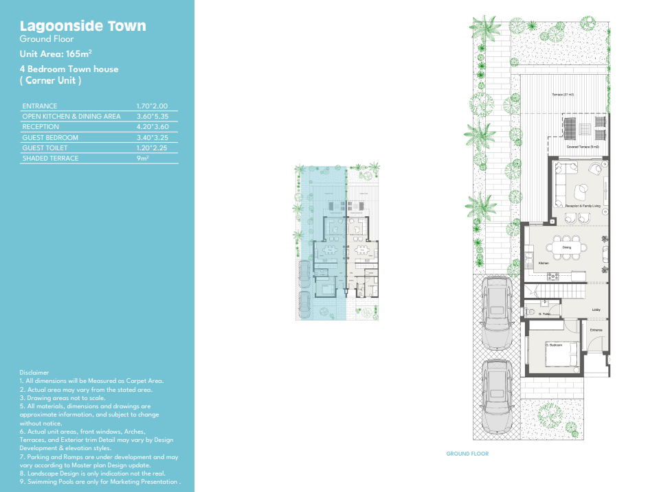 Floor plan for townhouse at Summer