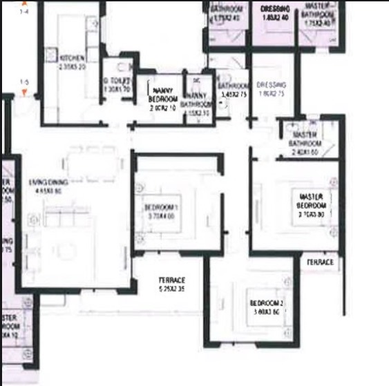 Floor plan for apartment at O West Orascom