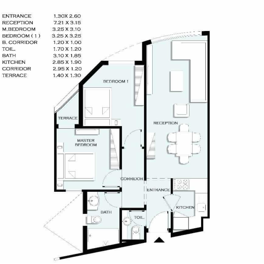 Floor plan for apartment at Skyline