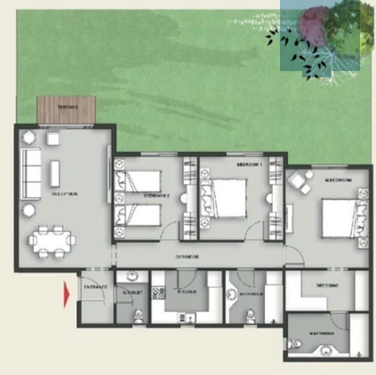 Floor plan for apartment at Aliva Mountain View Mostakbal City