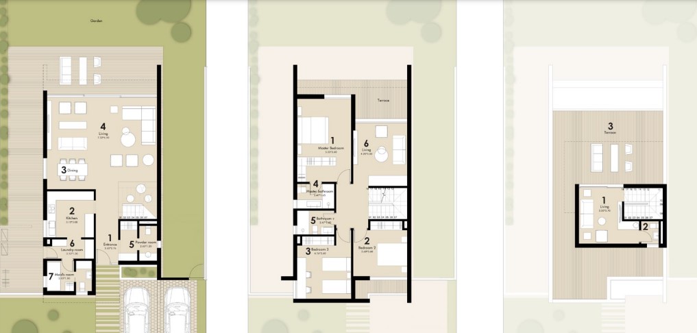 Floor plan for villa at Al Burouj