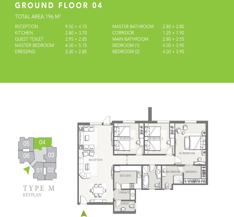 Floor plan for apartment at Pukka l