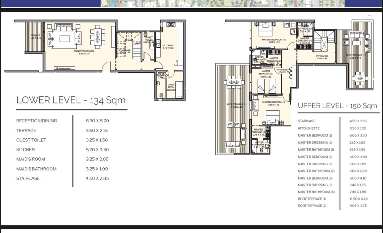 Floor plan for duplex at Swanlake Residences