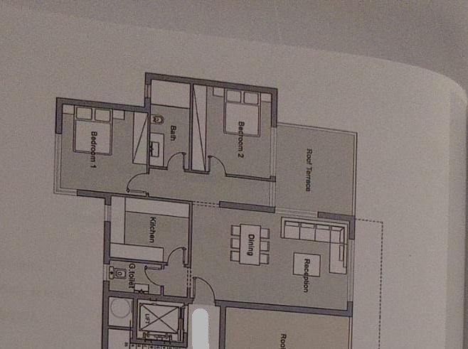 Floor plan for penthouse at Badya