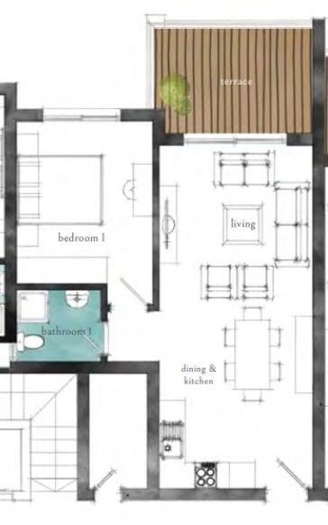 Floor plan for chalet at Majada Iwan