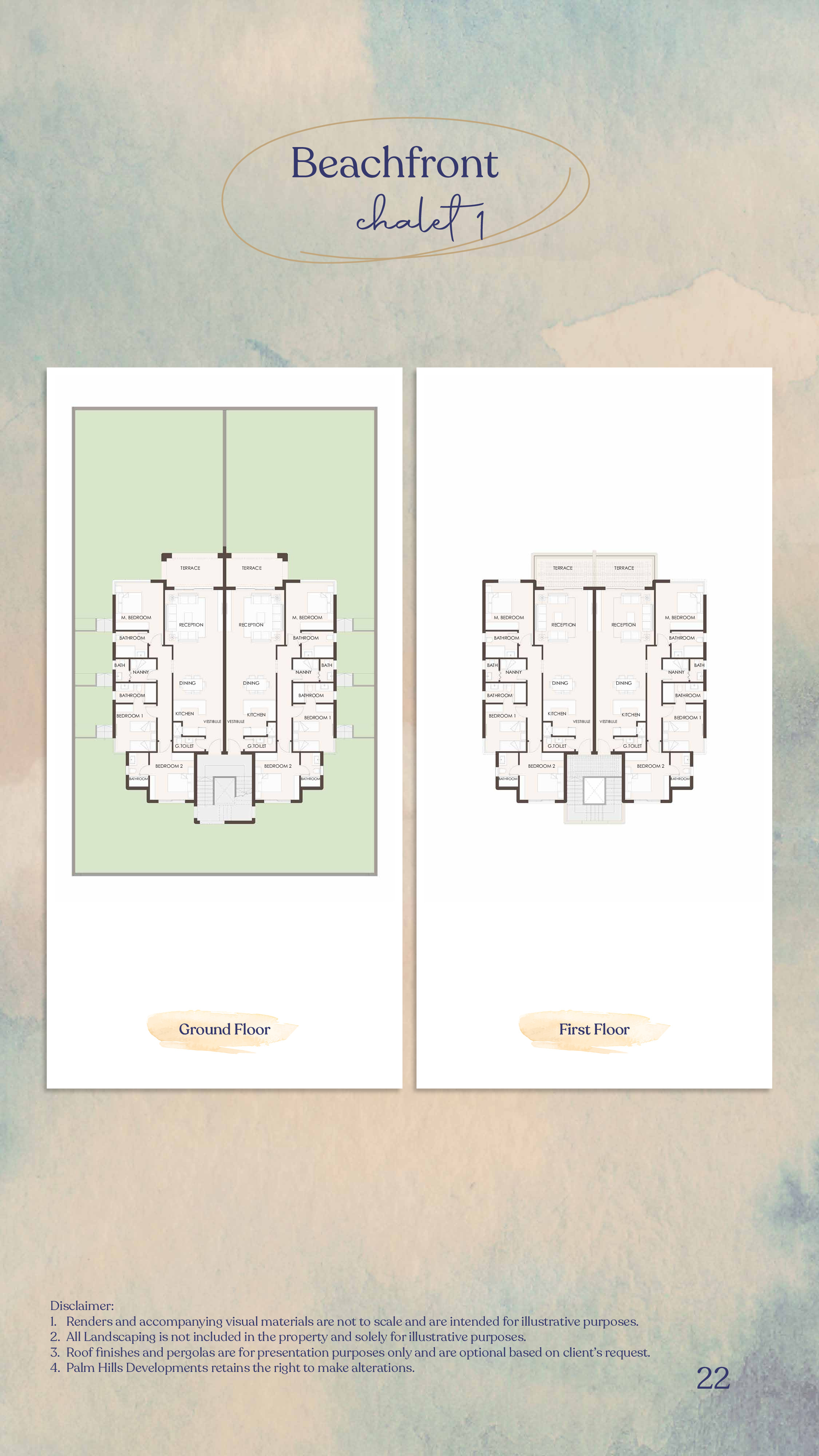 Floor plan for chalet at Hacienda West