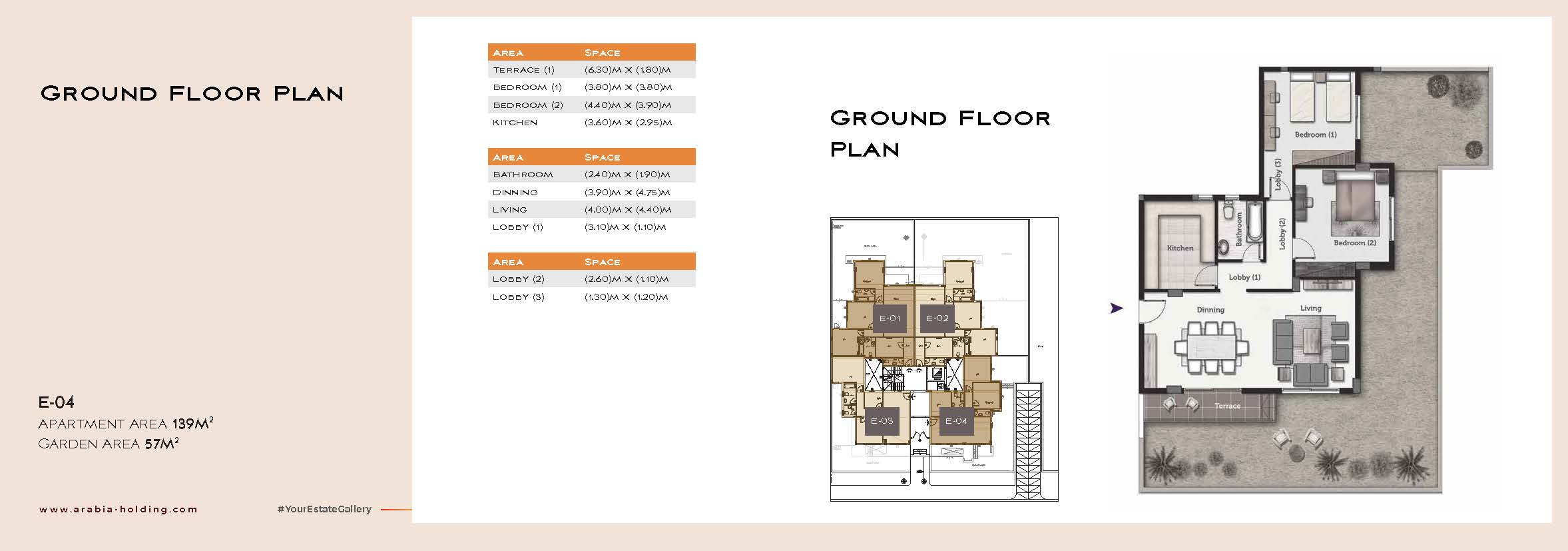 Floor plan for apartment at Galleria Residence