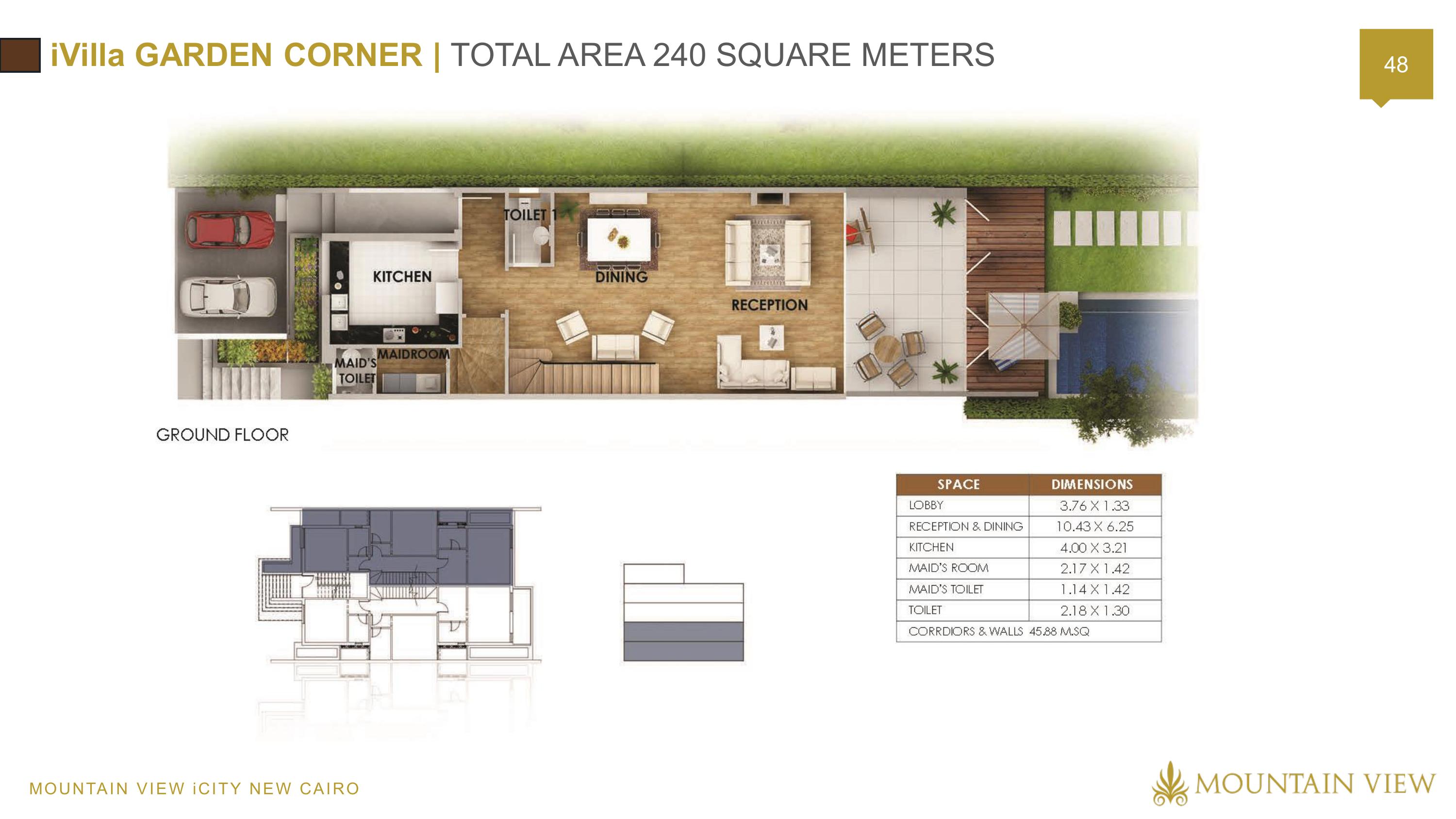 Floor plan for duplex at Mountain View ICity New Cairo