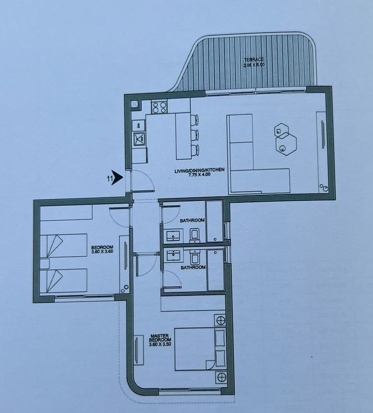 Floor plan for chalet at June