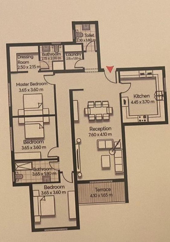 Floor plan for apartment at Mar ville