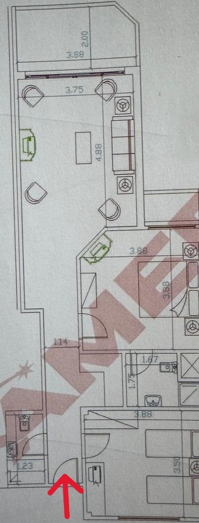 Floor plan for chalet at Porto Sokhna