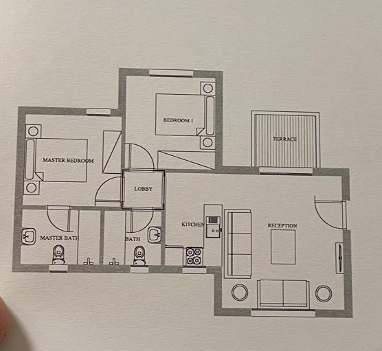 Floor plan for chalet at Mountain View Ras El Hekma