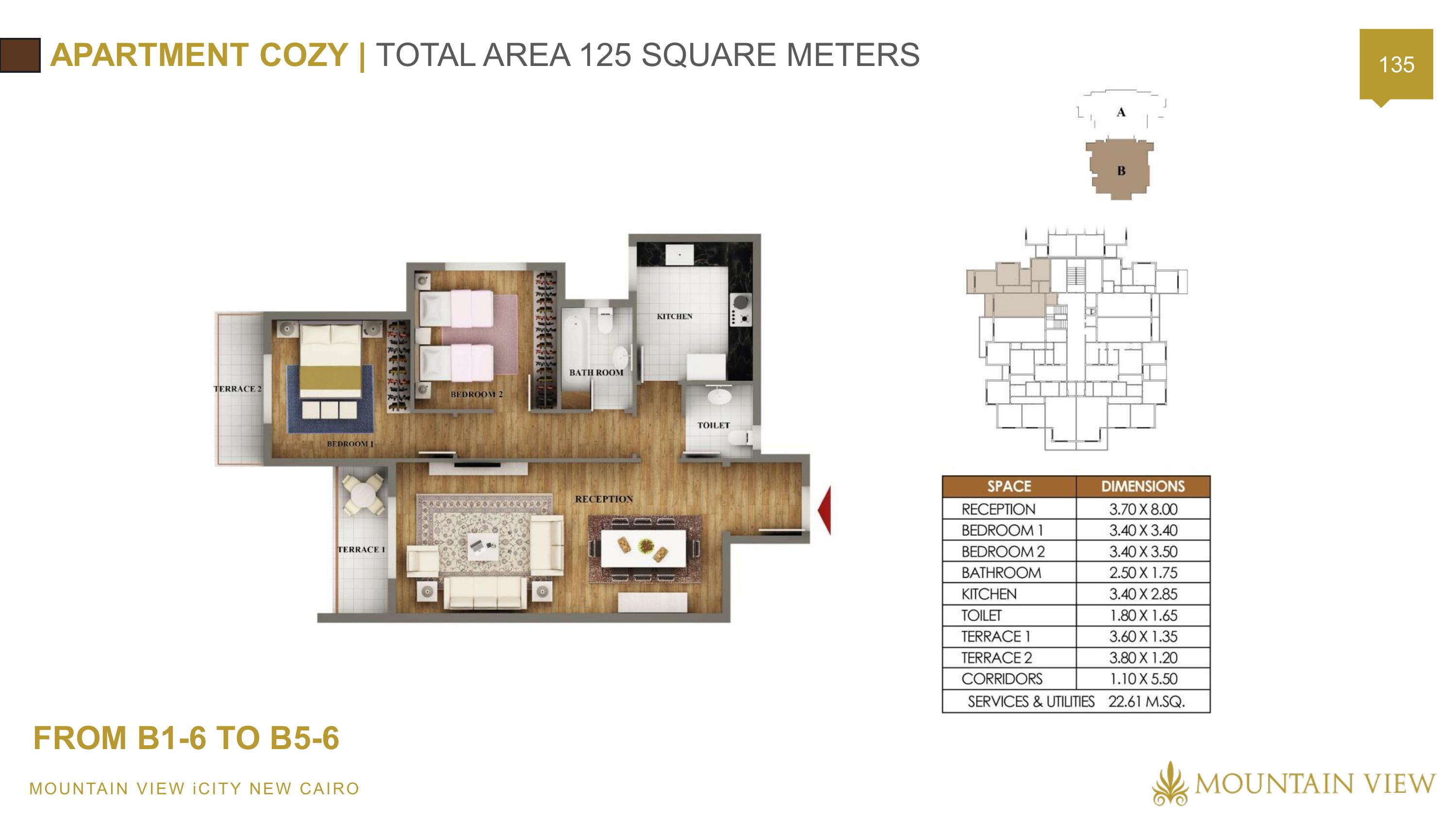 Floor plan for apartment at Mountain View ICity New Cairo