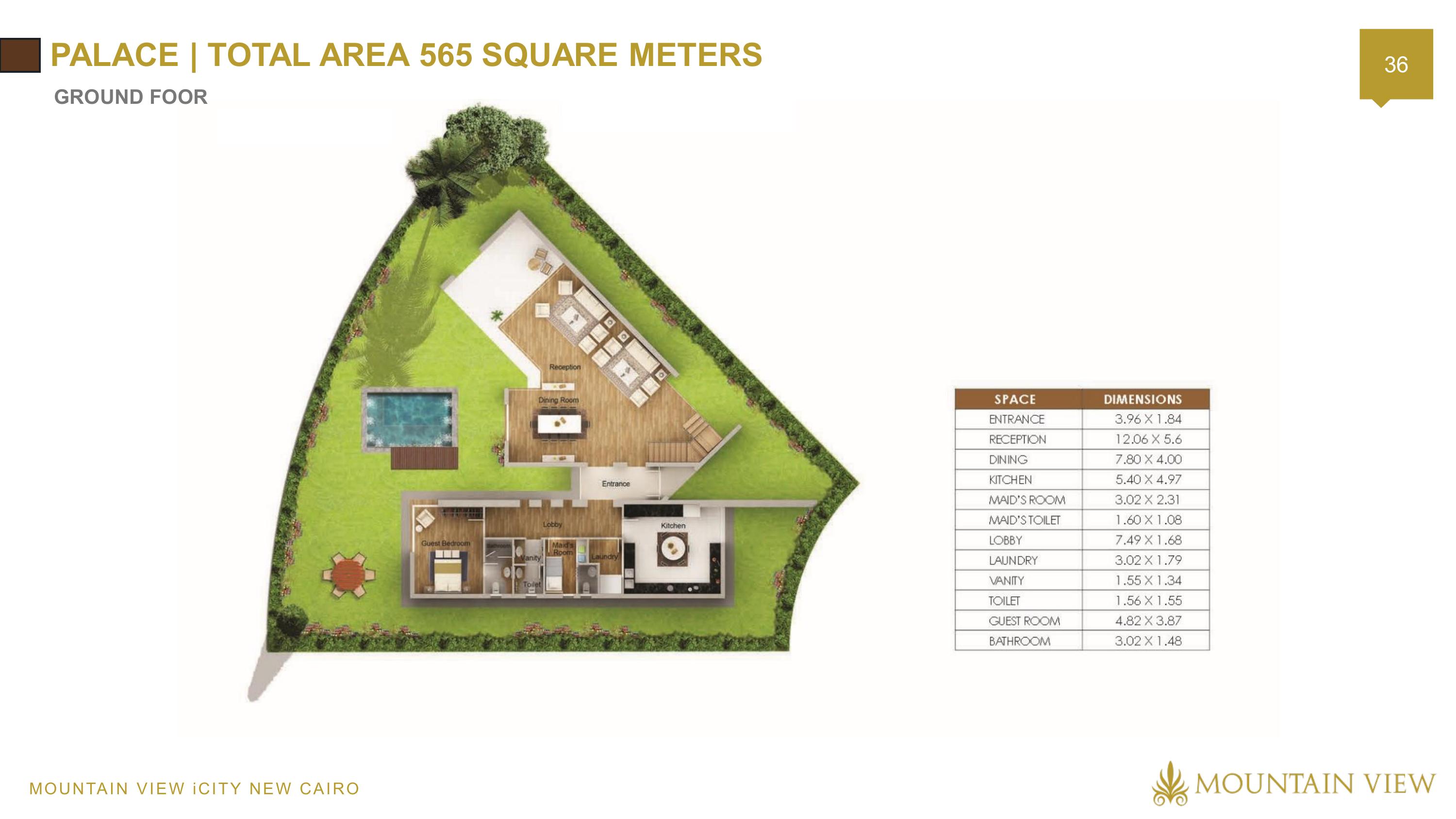 Floor plan for villa at Mountain View ICity New Cairo