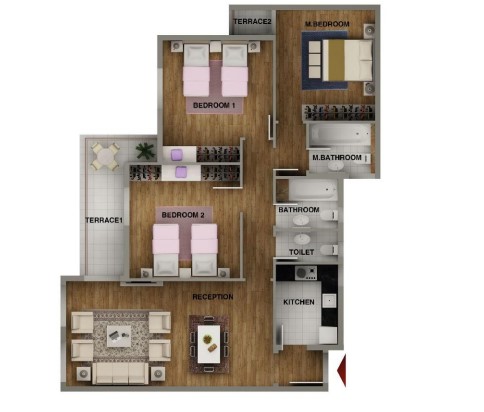Floor plan for apartment at Mountain View iCity October