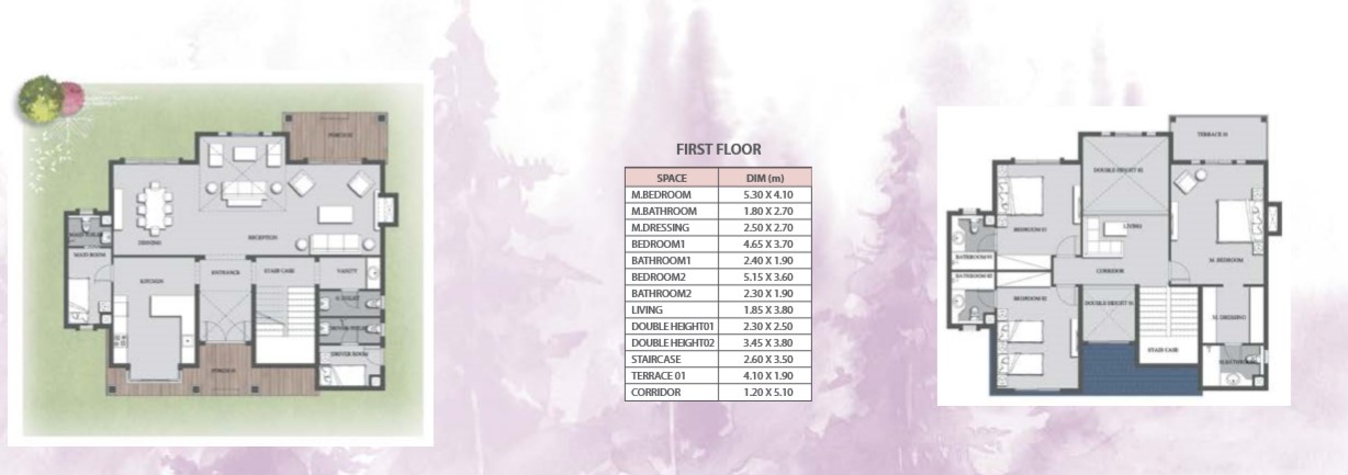 Floor plan for villa at Mountain View iCity October