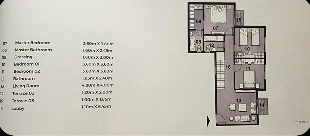 Floor plan for villa at Il Bosco City