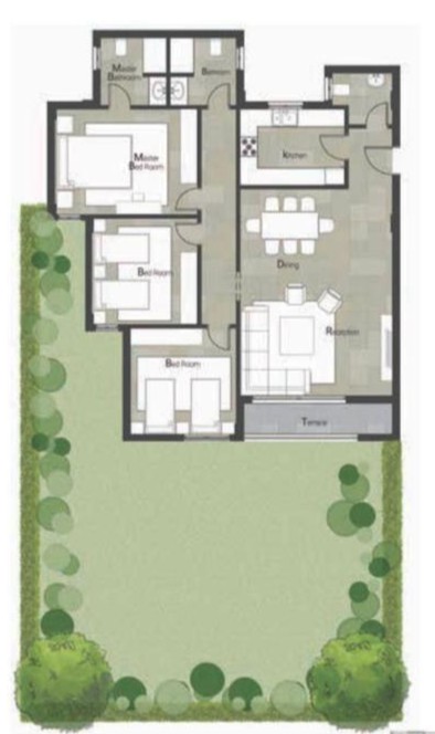 Floor plan for apartment at Castle Landmark