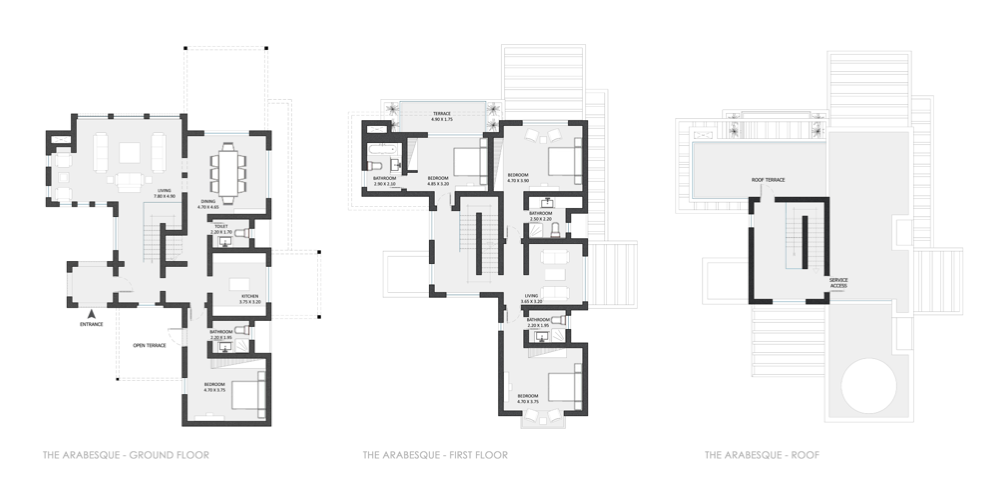 Floor plan for villa at Jamaran