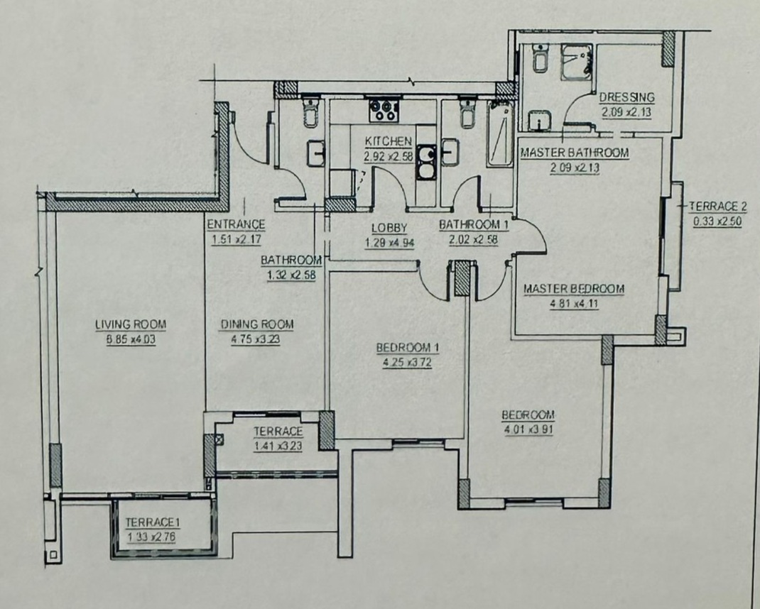 Floor plan for apartment at Pukka l