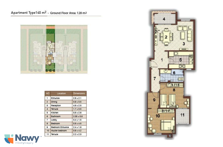 Floor plan for apartment at Stone Residence