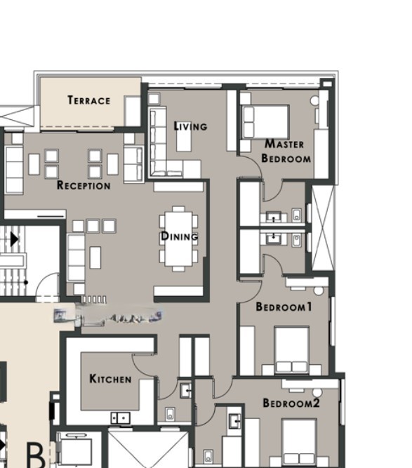 Floor plan for apartment at Palm Hills New Cairo