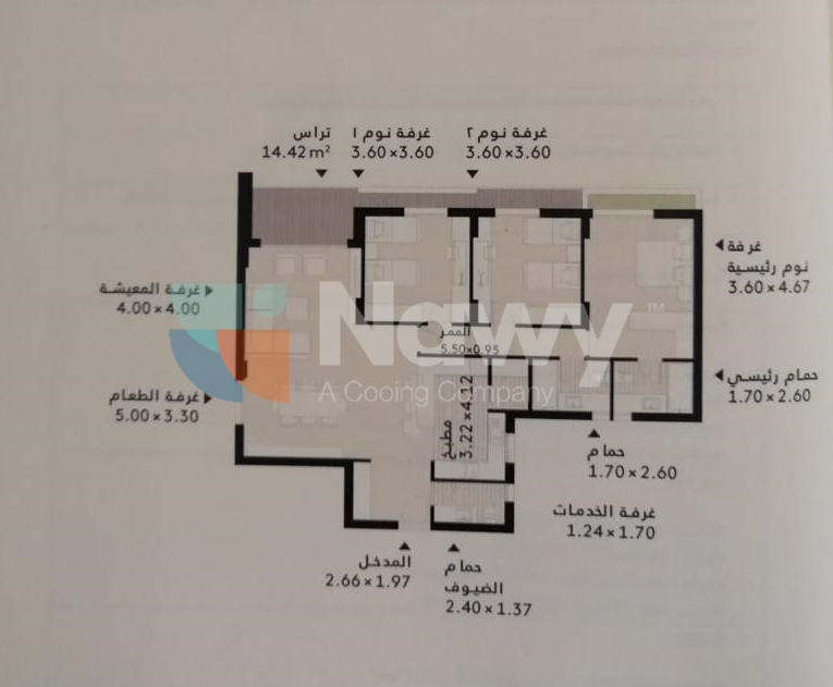 Floor plan for apartment at Al Burouj