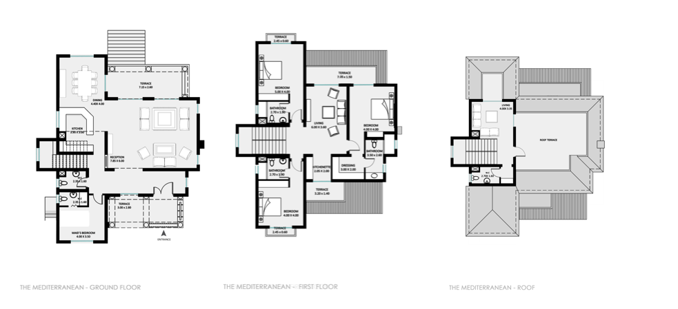 Floor plan for villa at Jamaran