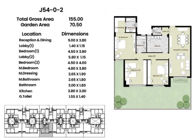 Floor plan for apartment at Azad Views