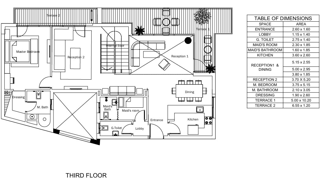 Floor plan for duplex at Leaves